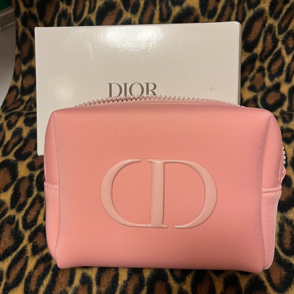 NIB DIOR Pouch Cosmetic Organizer Makeup Bag Pink